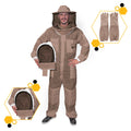 Beekeeping Suit 3 Layer Ventilated Professional Bee Keeper Brown.